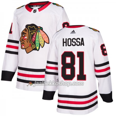 Miehille NHL Chicago Blackhawks Pelipaita Marian Hossa 81 Adidas 2017-2018 Valkoinen Authentic Miehille NHL Chicago Blackhawks Pelipaita Marian Hossa 81 Adidas 2017-2018 Valkoinen Authentic